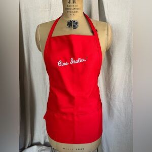 NWOT Ciao Italia! Bib Apron with Pockets and Adjustable Strap